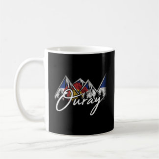 Ouray Colorado Flag Mountains Coffee Mug