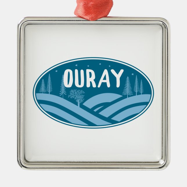 Ouray Colorado Outdoors Metal Ornament (Front)