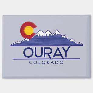Ouray Colorado wood mountains magnet