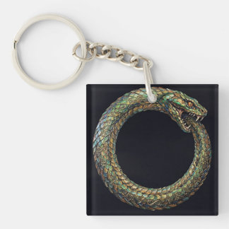 Ouroboros — Ancient Serpent Symbol Runic Poster Key Ring