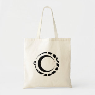 ouroboros and moon Pagan Wicca Alchemy Tote Bag