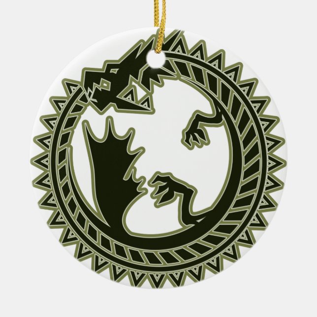 Ouroboros Ceramic Ornament (Front)