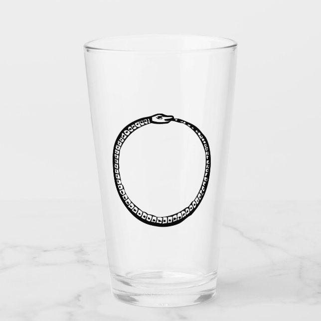 Ouroboros Glass Cup (Front)