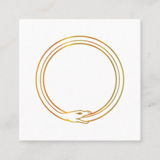 Ouroboros snake golden self ingesting snake symbol referral card