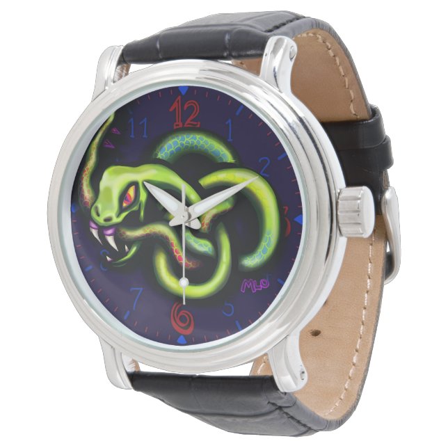 Ouroboros Snake Tattoo Art eWatch Watch (Angled)