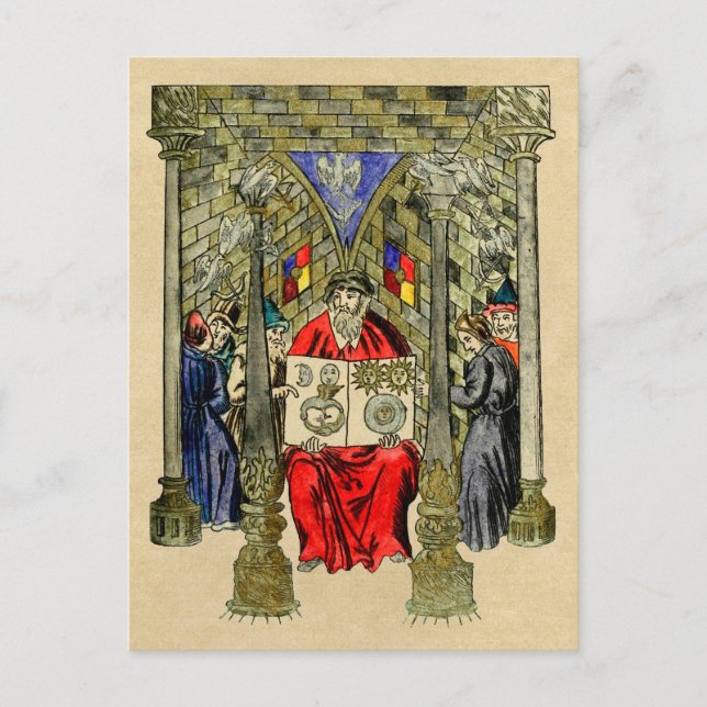 Ouroboros Symbol in the Book of Alchemy Postcard (Front)