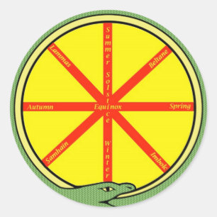 Ouroboros wheel classic round sticker
