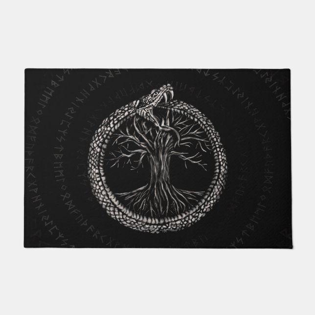 Ouroboros with Tree of Life Doormat (Front)