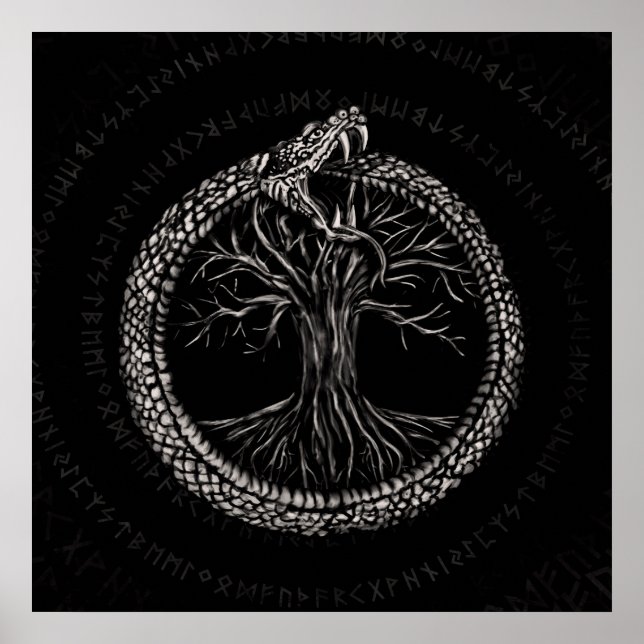 Ouroboros with Tree of Life Poster (Front)