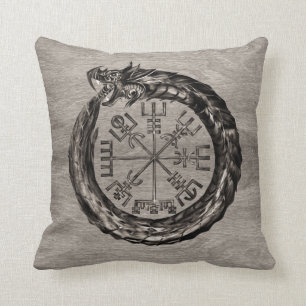 Ouroboros with Vegvisir Cushion