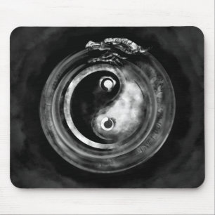 Ouroboros Yin - Yang Mouse Pad