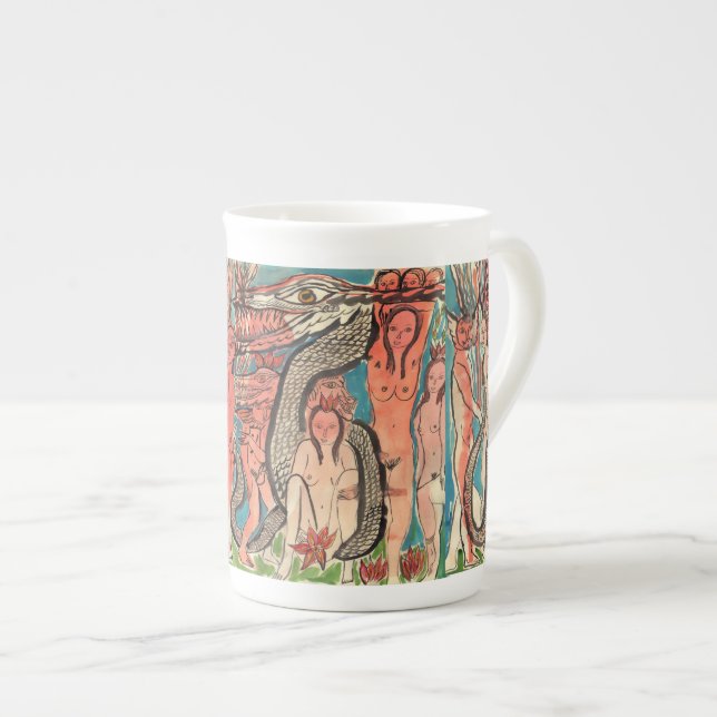 Ourobouric Echoes Bone China Mug (Front Right)