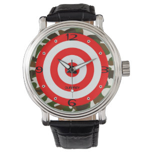 Ourprey Shooting Target Bullet Holes Camouflage  Watch