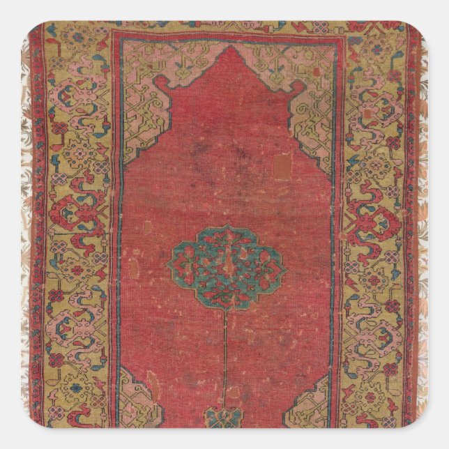 Oushak Rug Square Sticker (Front)