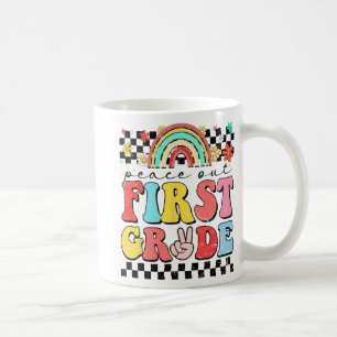 Out 1st Grade Retro Groovy Happy Last Day Of Schoo Coffee Mug