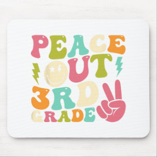Out 3rd Grade Groovy Graduation Last Day Of School Mouse Pad
