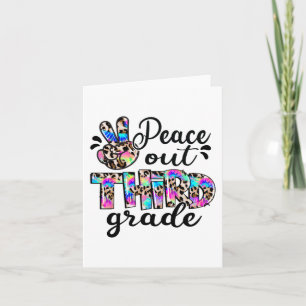 Out 3rd Grade Tie Dye Happy Last Day Of School  Card