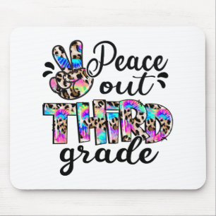 Out 3rd Grade Tie Dye Happy Last Day Of School Mouse Pad