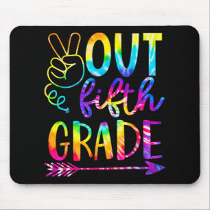 Out 5th Grade 2023 Tie Dye Last Day Of School  Mouse Pad