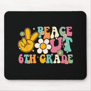 Out 6th Grade Graduation Last Day Of School Groovy Mouse Pad