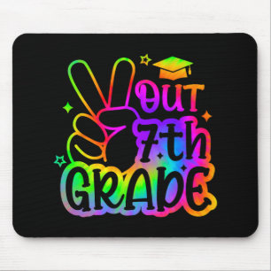 Out 7th Grade 2024 Graduate Happy Last Day Of Scho Mouse Pad