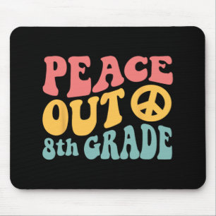 Out 8th Grade Funny Retro 70's Last Day Of 8th Gra Mouse Pad
