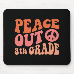 Out 8th Grade Funny Retro 70's Last Day Of 8th Gra Mouse Pad