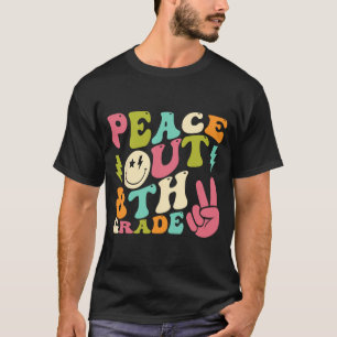 Out 8th Grade Groovy Graduation Last Day Of School T-Shirt