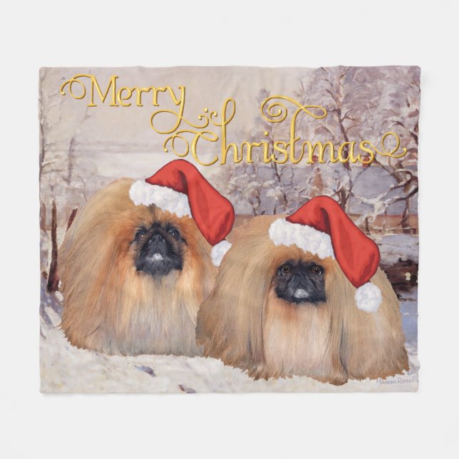 Out and About Christmas Fleece Blanket (Front (Horizontal))