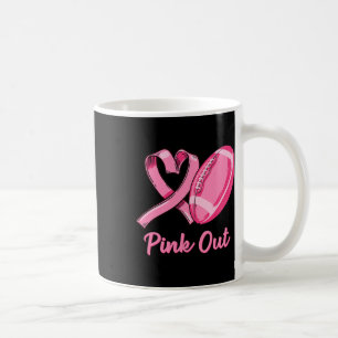 Out Breast Cancer Awareness Bleached Football Mum Coffee Mug