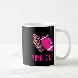 Out Breast Cancer Awareness Bleached Football Mum Coffee Mug