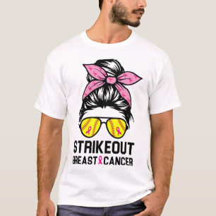 Out Breast Cancer Awareness Softball Mum Women T-Shirt