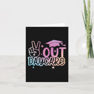 Out Daycare Happy Last Day Of School Tie Dye  Card