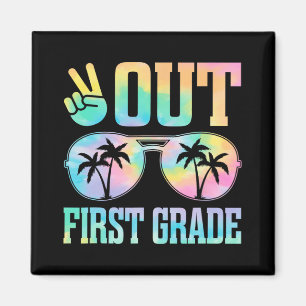 Out First Grade Last Day Of School Graduation Gift Magnet