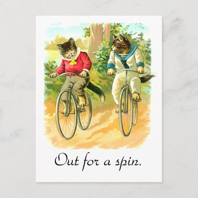Out for a spin postcard (Front)