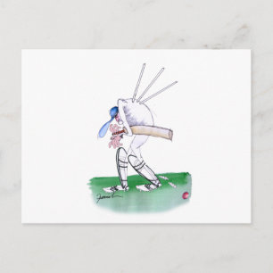 out for nought - cricket, tony fernandes postcard