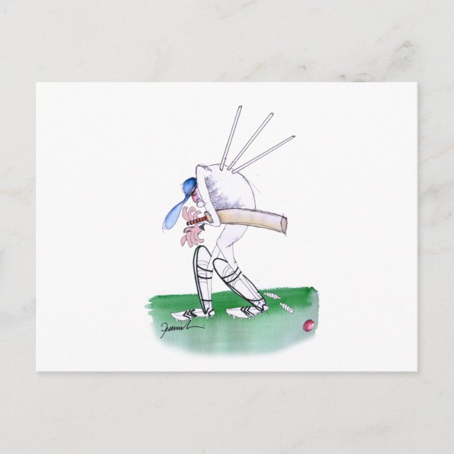 out for nought - cricket, tony fernandes postcard (Front)