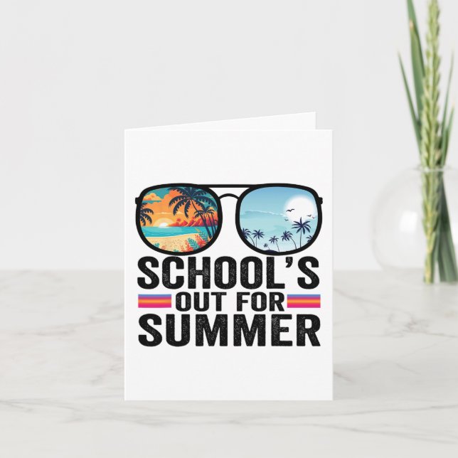 Out For Summer Gles Last Day Of School Teacher 1  Card (Front)