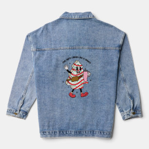 Out Here Lookin Like A Snack - Boujee Christmas Denim Jacket