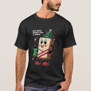 Out Here Lookin Like A Snack Funny Christmas Tree  T-Shirt