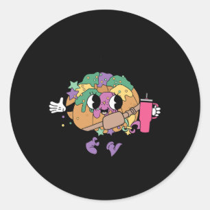 Out Here Looking Like A Snack Funny Boujee King Ca Classic Round Sticker
