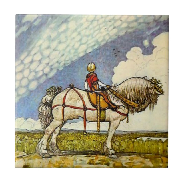 “Out Into the Wide World” by John Bauer Ceramic Tile (Front)