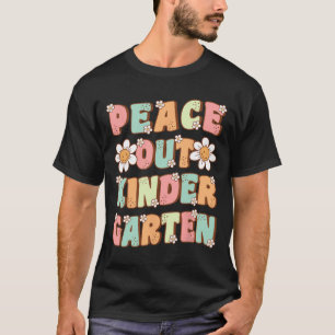 Out Kindergarten Cute Groovy Last Day Of Kindergar T-Shirt