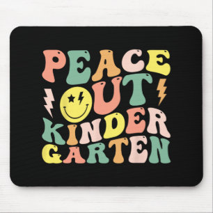 Out Kindergarten Groovy Graduation Last Day Of Sch Mouse Pad