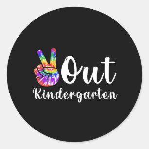 Out Kindergarten Last Day Of School Graduation Classic Round Sticker
