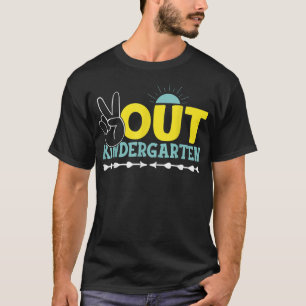 Out Kindergarten Peace Sunset Pre School Teacher T-Shirt