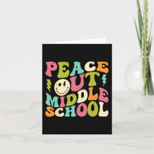 Out Middle School Groovy Graduation Last Day Of Sc Card
