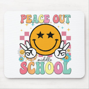 Out Middle School Groovy Graduation Last Day Of Sc Mouse Pad