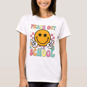 Out Middle School Groovy Graduation Last Day Of Sc T-Shirt