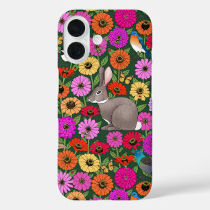 out my window… birds, bees, bunnies, butterflies iPhone 16 case